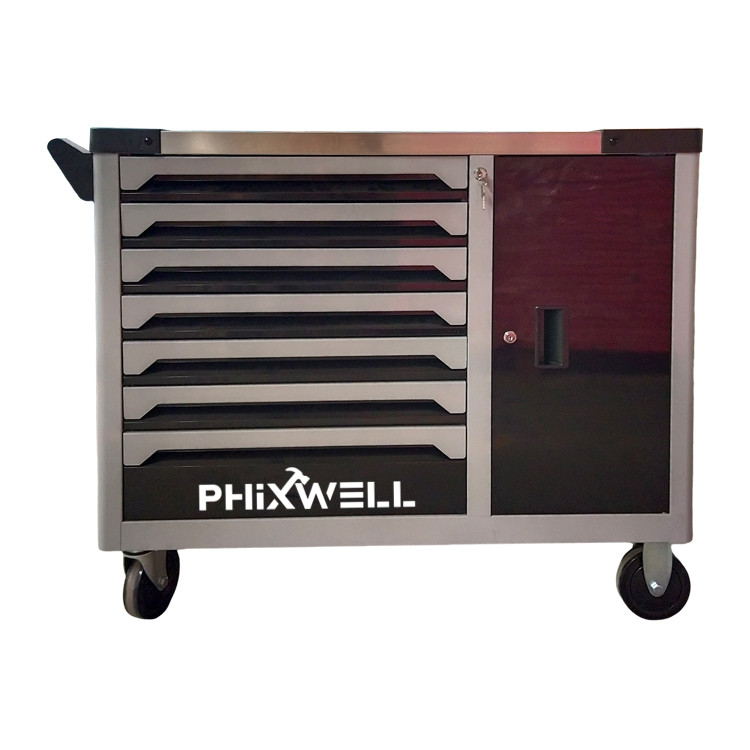 719514 PHIXWELL Armario herramientas 7 cajones con puerta lateral