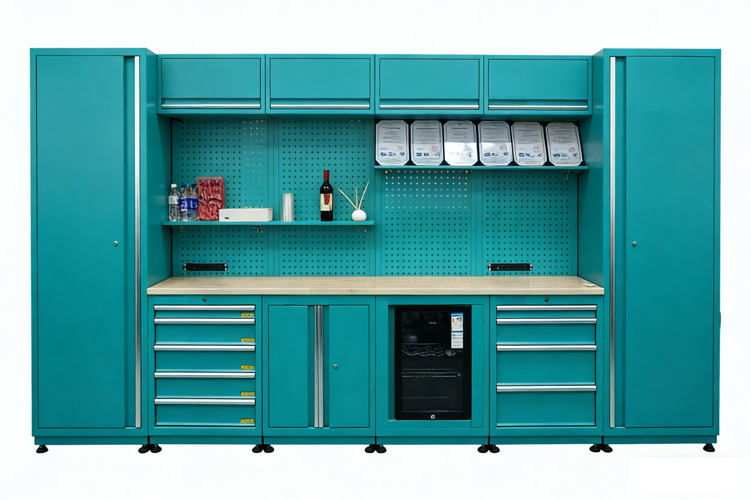 Gabinete combinado de almacenamiento modular para taller